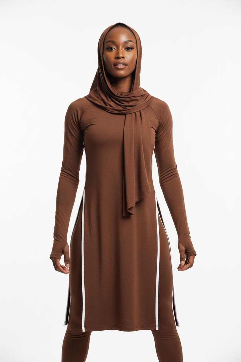 Muslimah Athletic Set - Brown
