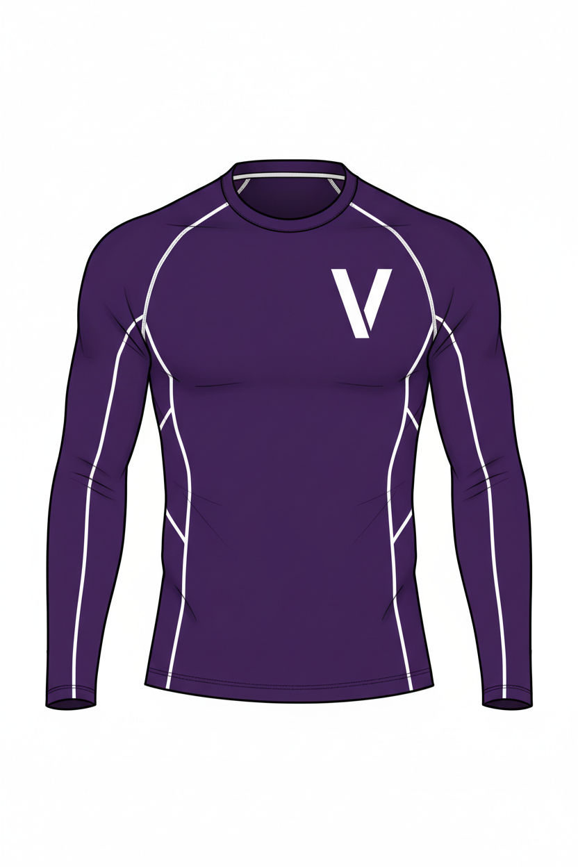 Vynx Men's Athletic Top — purple with white V logo